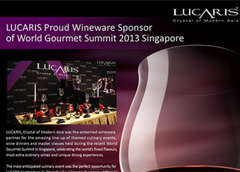 2013年新加坡世界美食峰会上的Lucaris