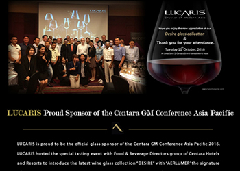 LUCARIS Proud Sponsor of the Centara GM Conference Asia Pacific